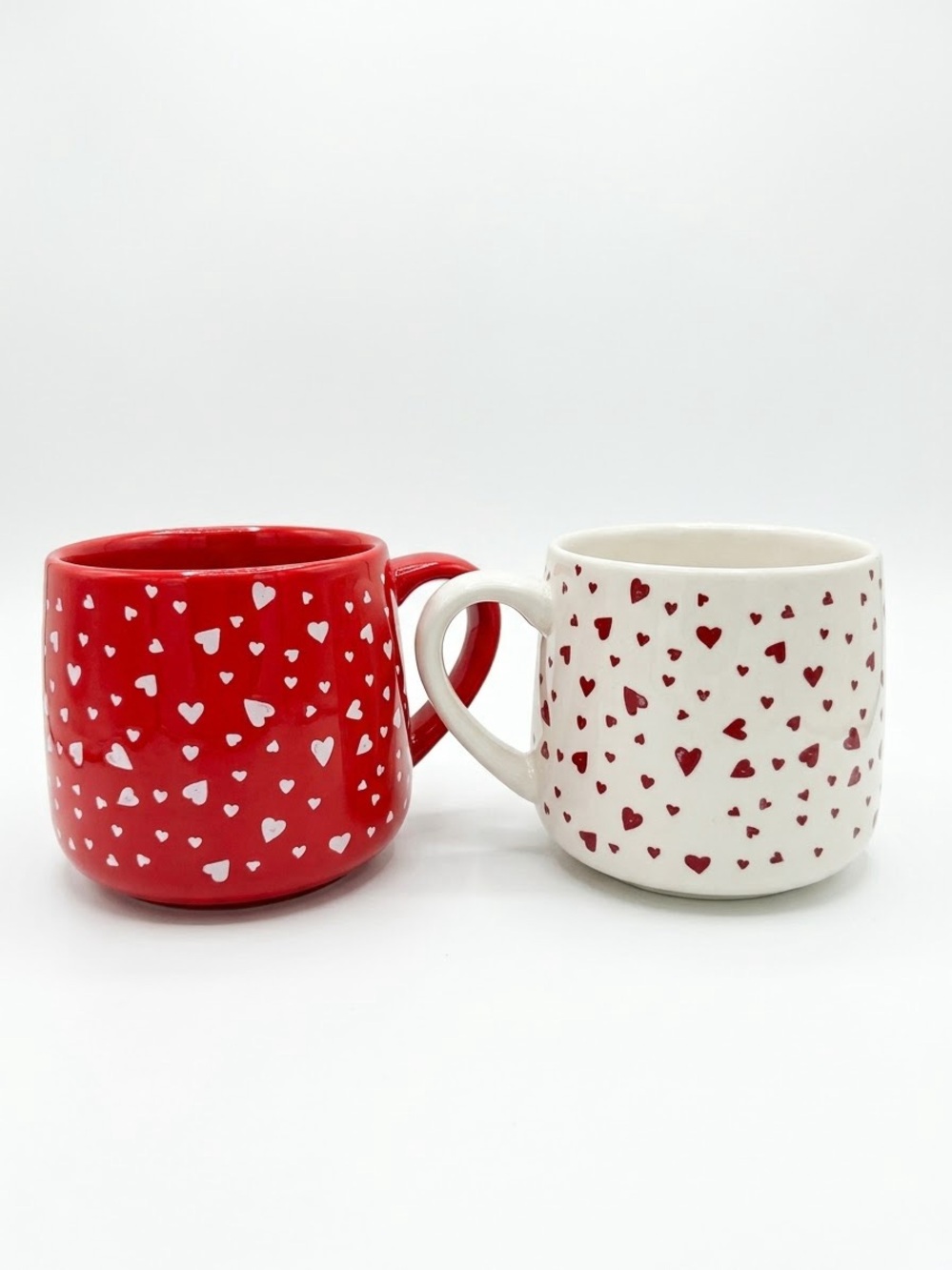 Target Valentine’s Day Ceramic Heart Mug Set - Red & White (Set of 2)